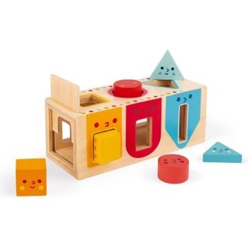 Janod - Дървен сортер с геометрични формички (J05330)