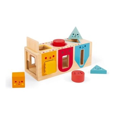 Janod - Дървен сортер с геометрични формички (J05330)