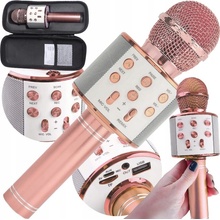 Lewer pro karaoke růžové zlato s Bluetooth reproduktorem