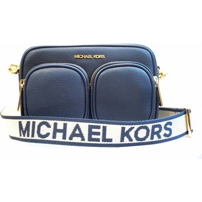 Michael Kors dámská kabelka crossbody JET SET ITEM 35S2GTTC6L NAVY MD PKT XBDY W ATTCH LEATHER