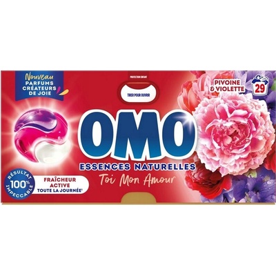 Omo Kapsule na pranie s pracím prostriedkom 3v1 Pivoňka a fialová 29 PD