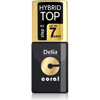 Delia Cosmetics Coral Nail Enamel Hybrid Gel гел топ лак за нокти 11ml