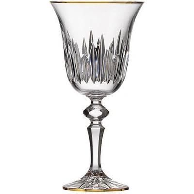 Bohemia Crystal ručně broušené sklenice na bílé víno Prisma Line Gold 2 x 170 ml