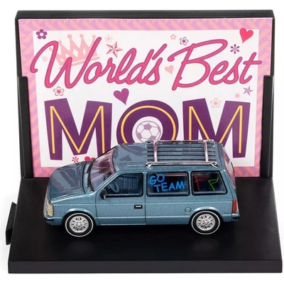 Best AUTO WORLD Dodge Caravan World's Mom 1993 1:64