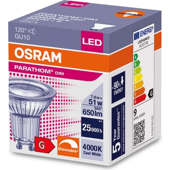 OSRAM LED крушка Ledvance, GU10, 7.9W, 650lm, 4000K (AC32738)