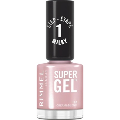 Rimmel Super Gel gelový lak na nehty bez užití UV/LED lampy odstín 110 Cream & Blend 12 ml