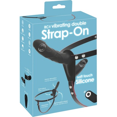 You2Toys RC Vibrating Double Strap-On Black
