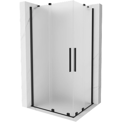 Mexen Velar Duo плъзгаща се душ кабина 90 x 80 см, матирано стъкло, черна - 871-090-080-32-70 (871-090-080-32-70)