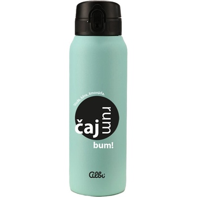 Albi termofľaša Čaj 680 ml Svetlomodrá Čierna Biela