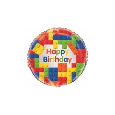 Unique Kruh Barevná stavebnice 18 45cm fóliový balónek