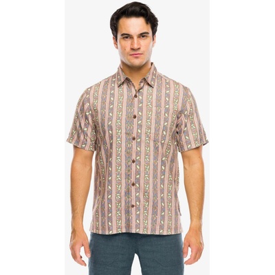 Royal Robbins Camino Pucker turistická košeľa krátky rukáv mahogany botanist pt
