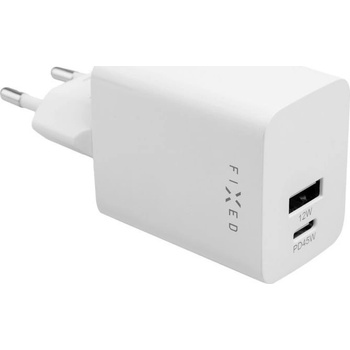 FIXED Мини зарядно устройство за пътуване с ФИКСИРАН usb-c/usb кабел 45 w, бяло (fixc45m-cu-wh) (fixc45m-cu-wh)