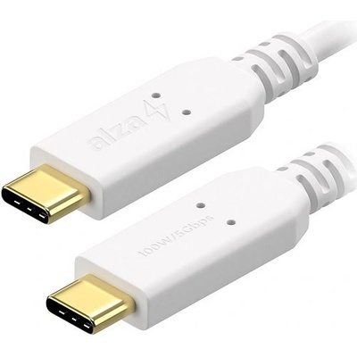 AlzaPower APW-CBTC3010W Core USB-C to USB-C 3.2 Gen 1 100W, 1m, bílý