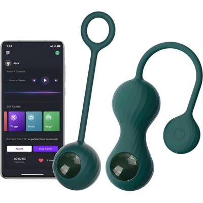 Magic Motion crystal duo smart kegel vibrator with weight set - Vibrační venušiny kuličky řízené aplikací