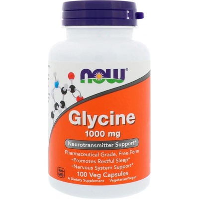 Now Foods Foods Glycine 1000 mg 100 rostlinných kapslí