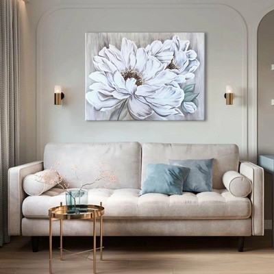 Obraz na plátne JEMNÉ BIELE KVETY - 80x60 cm