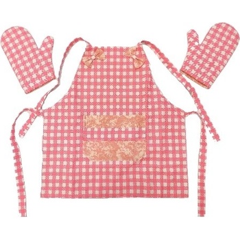 CEDR dětská sada obsahující zástěru a 2 chňapky