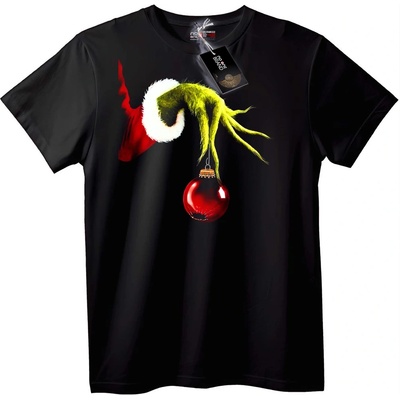 NOONEBRAND Тениска Grinch Коледна Ръка - M, White