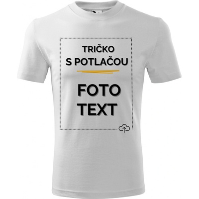Tričko s potlačou biele