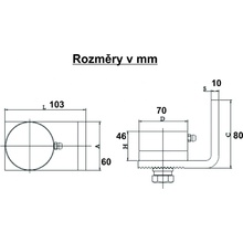 Radecco Spodní pant s lomenou konzolí Průměr: 70 mm (nosnost 400 - 600 kg)