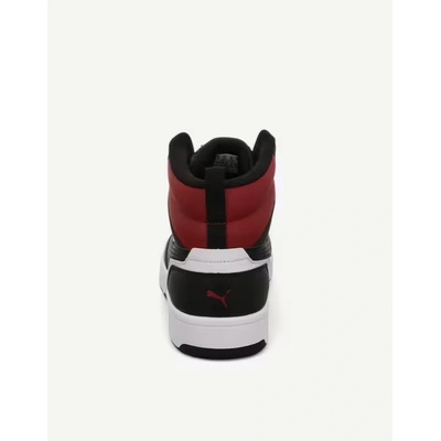PUMA Rebound V6 Mid Shoes White/Black/Red