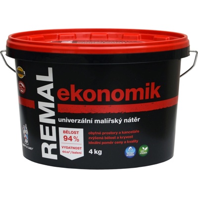 Remal Ekonomik Tónovateľná maliarska farba, biela matná, belosť 94% 4kg