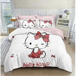 YO Спален комплект от 6 части без ластик -Hello Kitty