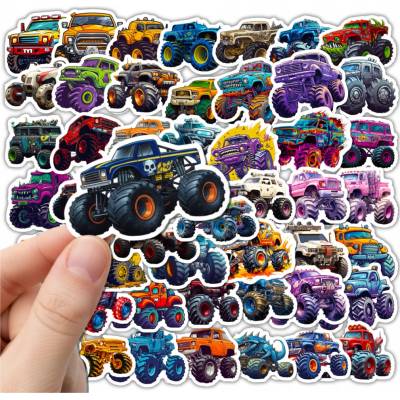 Nálepky pre deti sada 50 ks Monster Truck