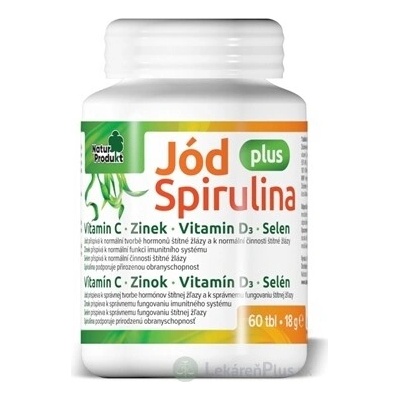Naturprodukt Jód plus Spirulina + Zinok + Selen 60 tabliet