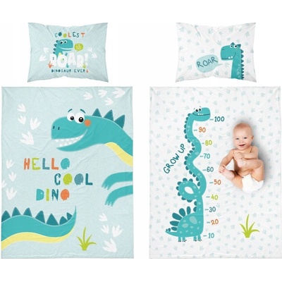 Detexpol obliečky Dráčik zelené 100 x 135 cm 40 x 60 cm