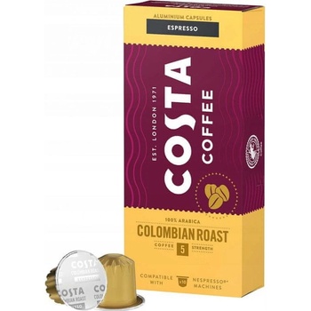 COSTA COFFEE The Colombian Roast kompatibilné s Nespresso ESPRESSO 5 10 Kapsule