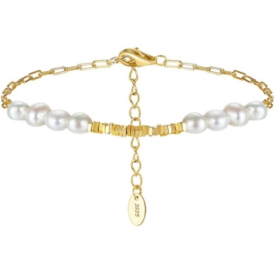 Majya stříbrný náramek SAVELA pozlacený 11730