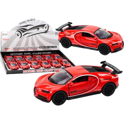 Lean Toys Športové auto na trecí pohon červené 1:32