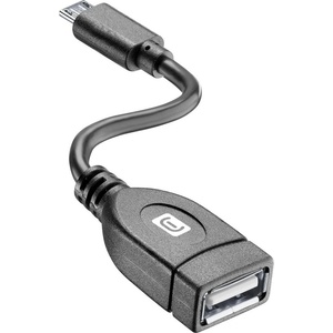 Cellularline Адаптер Cellularline 8018080189357, MicroUSB(м) към USB(ж), черен
