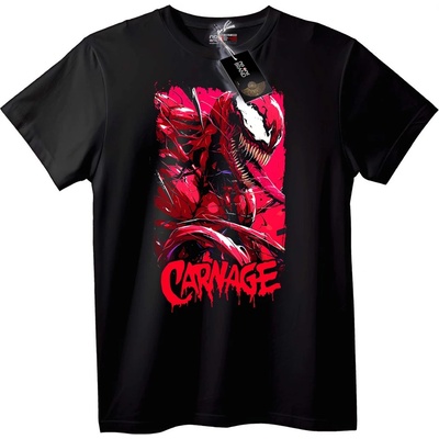 NOONEBRAND Тениска Carnage Червен симбиот - L, White