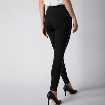 Blancheporte Legíny s trblietavými lampasmia pružným pásom čierna