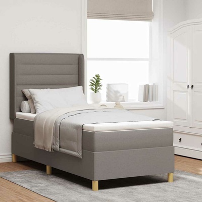 vidaXL s boxspringem s matrací s čelo Taupe textil