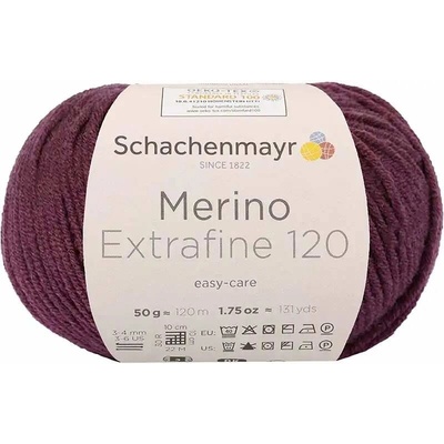 Schachenmayr Merino extrafine 120 Švestková 144