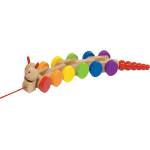 Goki Дървена играчка за дърпане Goki - Гъсеница Нила (54960)