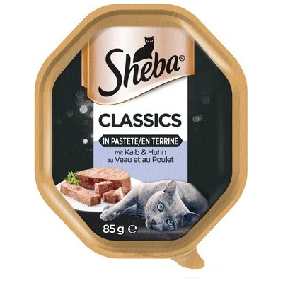 Sheba Classics paštika telecí & kuřecí maso 22 x 85 g