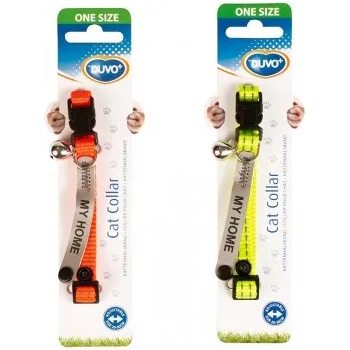 Image 1 of DUVO нашийник за котка, светлоотразителен с адресник - обиколка 20-30 см, ширина 10 мм, Белгия - 11159