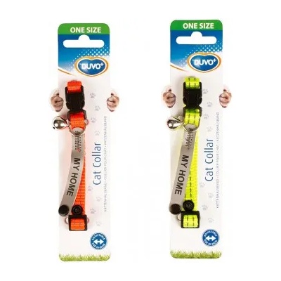 DUVO нашийник за котка, светлоотразителен с адресник - обиколка 20-30 см, ширина 10 мм, Белгия - 11159