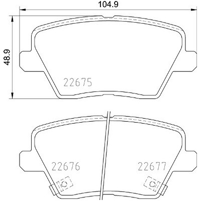 Sada brzdových platničiek, vždy 4 kusy v sade BREMBO P 30 109 (P30109)