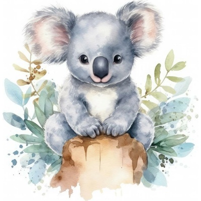ZUTY Obrazy na stenu - Veselá koala Rámovanie: vypnuté plátno na rám, Rozmer: 80x100 cm
