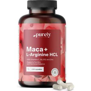 Purely Nutrition Maca + L-Arginin HCL - 240 капсули