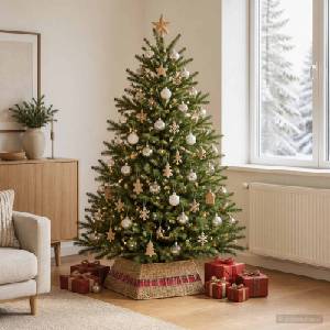 vidaXL Коло за коледно дърво Квадратна Натурално 60 x 60 x 28 см (42048779)