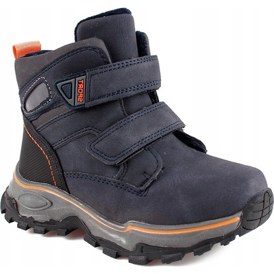 Linshi dětské kozačky z nubuku modré