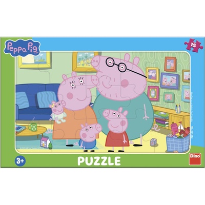 Dino Prasátko Peppa v obývacím pokoji 15 dílků