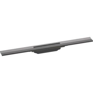 Hansgrohe RainDrain Flex - Линеен душ канал с решетка от неръждаема стомана 700, за монтаж в помещението, с възможност за скъсяване, матиран черен хром 56043340 (56043340)