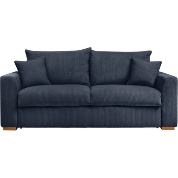 Bobochic Тъмносин разтегателен диван от рипсено кадифе 225 cm Augustin - Bobochic Paris (WT-WOII-3.5R-W_1 P1264 N.MI)